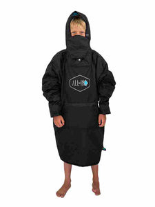 Poncho impermeable junior - Negro / Turquesa