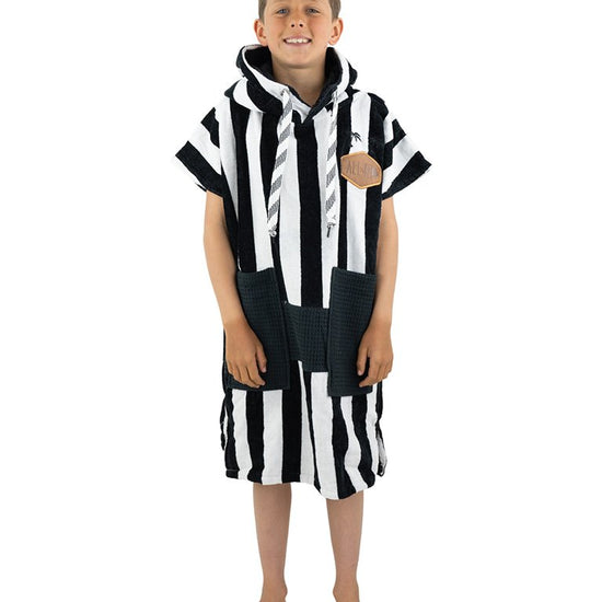 Kids Poncho Jacquard - Good Vibes Black 6-9 ans