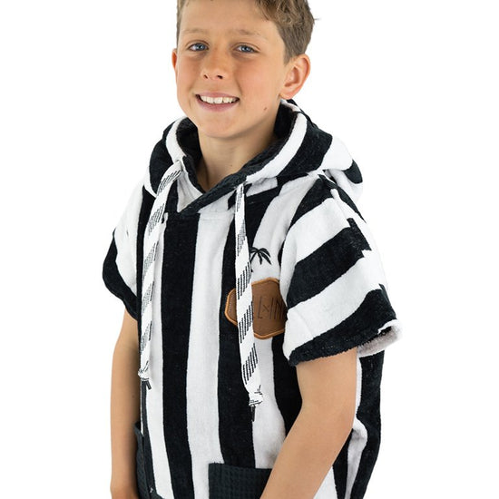 Kids Poncho Jacquard - Good Vibes Black 6-9 ans