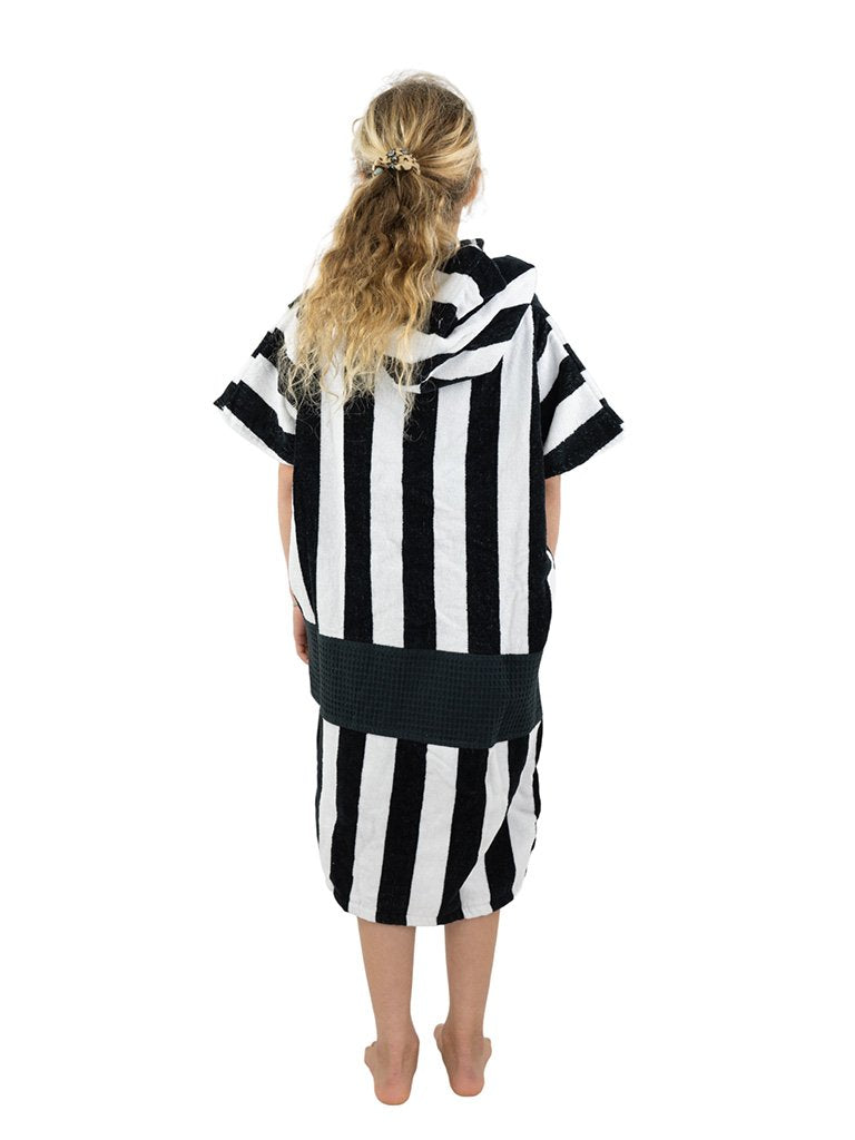 Kids Poncho Jacquard - Good Vibes Black 6-9 ans