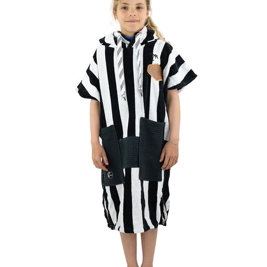 Kids Poncho Jacquard - Good Vibes Black 6-9 ans