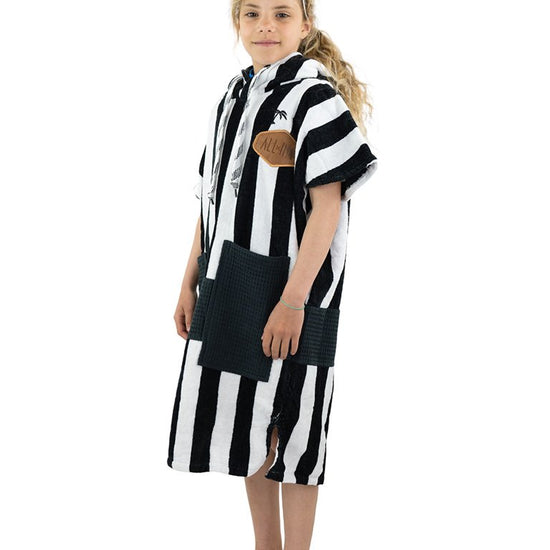 Kids Poncho Jacquard - Good Vibes Black 6-9 ans