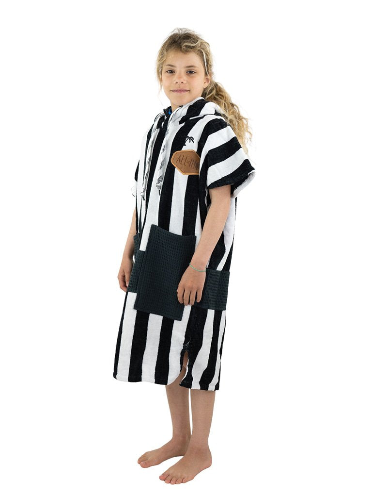 Kids Poncho Jacquard - Good Vibes Black 6-9 ans
