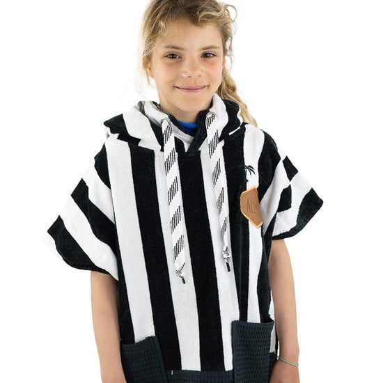 Kids Poncho Jacquard - Good Vibes Black 6-9 ans