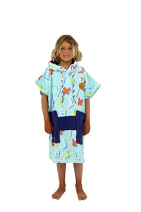 Poncho enfant 6 à 9 ans - thunder navy