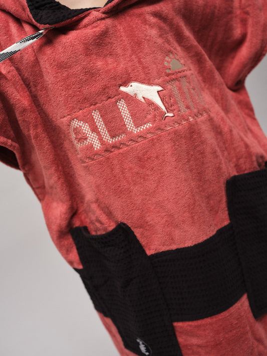 Poncho enfant 6 à 9 ans - gamer brown