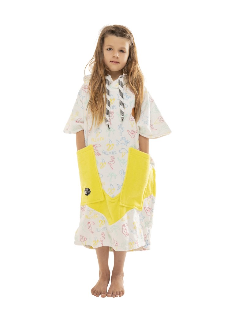 Kids Poncho - Neon / Yellow 6-9 ans