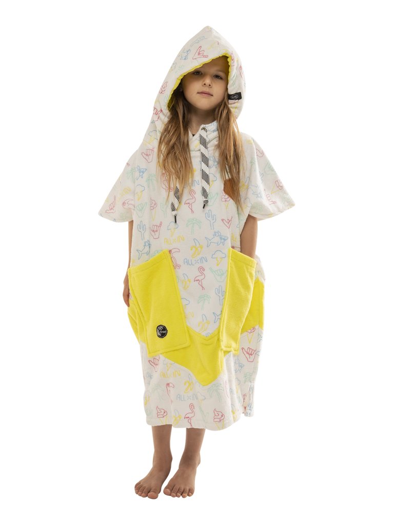 Kids Poncho - Neon / Yellow 6-9 ans