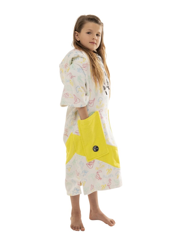 Kids Poncho - Neon / Yellow 6-9 ans
