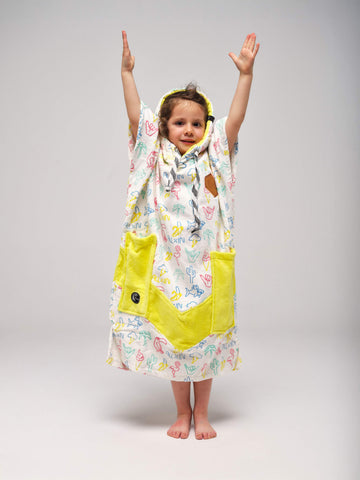 Kids Poncho - Neon / Yellow 6-9 ans