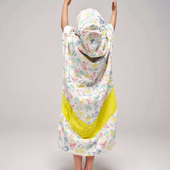 Kids Poncho - Neon / Yellow 6-9 ans