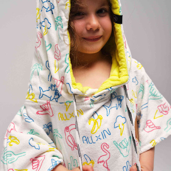 Kids Poncho - Neon / Yellow 6-9 ans