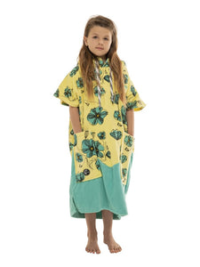 Poncho enfant 6 à 9 ans - Coquelicot / Aqua