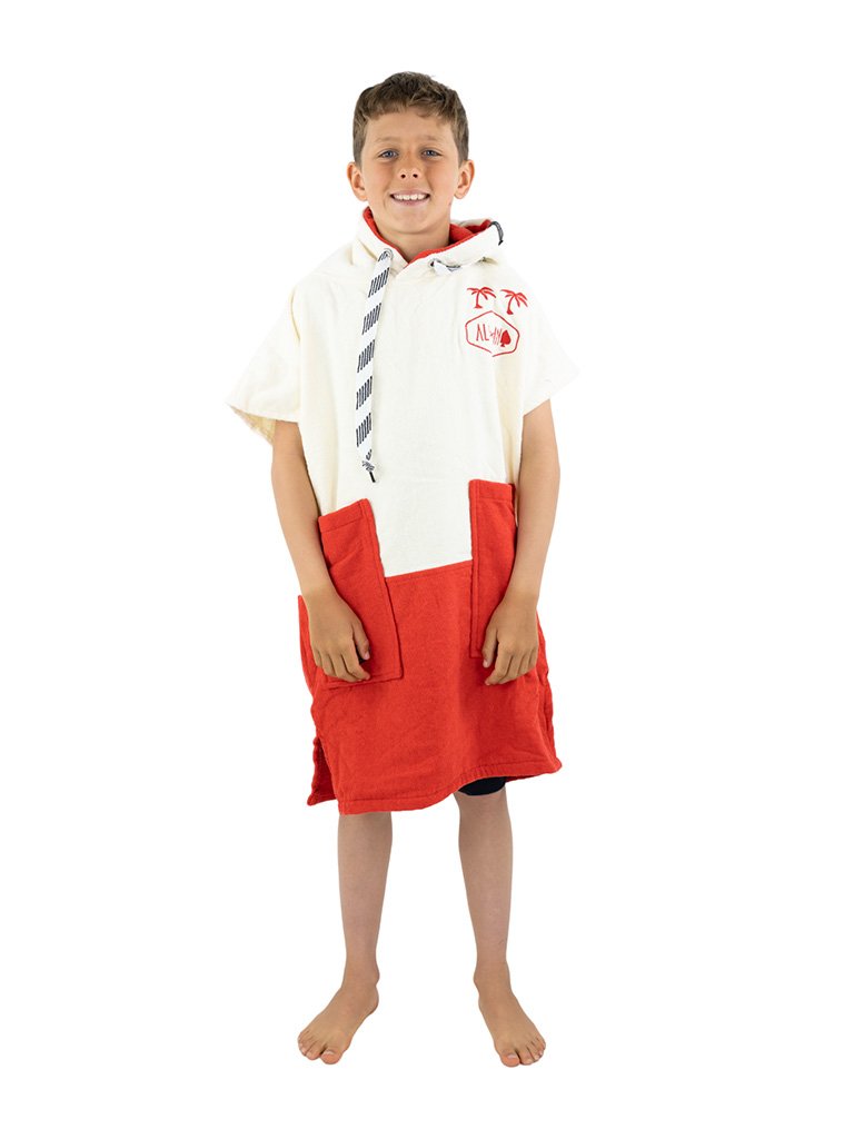 Kids Poncho - Welcome Red 6-9 ans