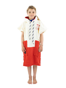Kids Poncho - Welcome Red