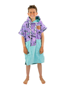 Poncho enfant 6 à 9 ans - Pop 80s Violet