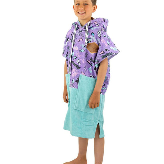 Kids Poncho - Pop 80s Violet 6-9 ans