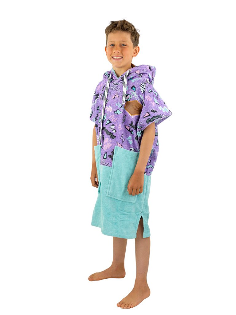 Kids Poncho - Pop 80s Violet 6-9 ans