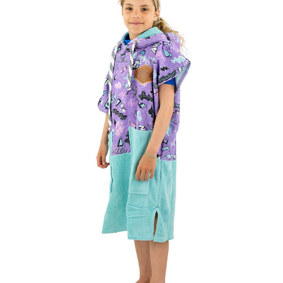 Kids Poncho - Pop 80s Violet 6-9 ans