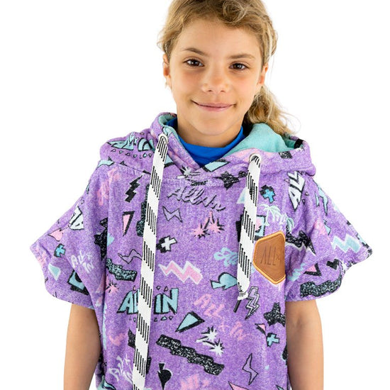 Kids Poncho - Pop 80s Violet 6-9 ans