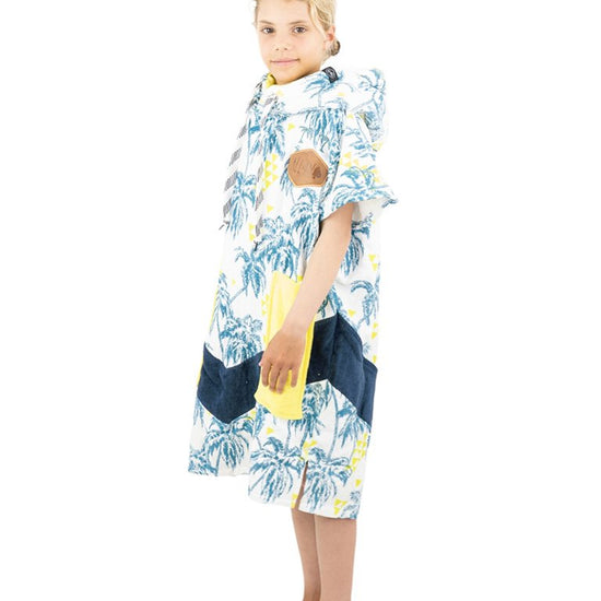Kids Poncho - Palm Tree Fluo 6-9 ans