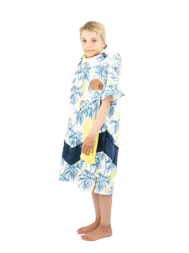 Kids Poncho - Palm Tree Fluo 6-9 ans