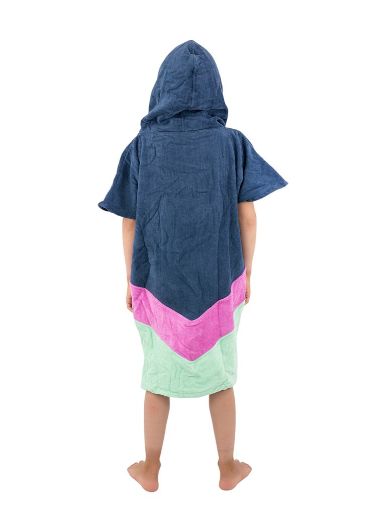 Kids Poncho - Grey Blue Parma 6-9 ans