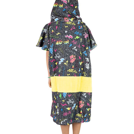 Kids Poncho - Pop 80s Black 6-9 ans