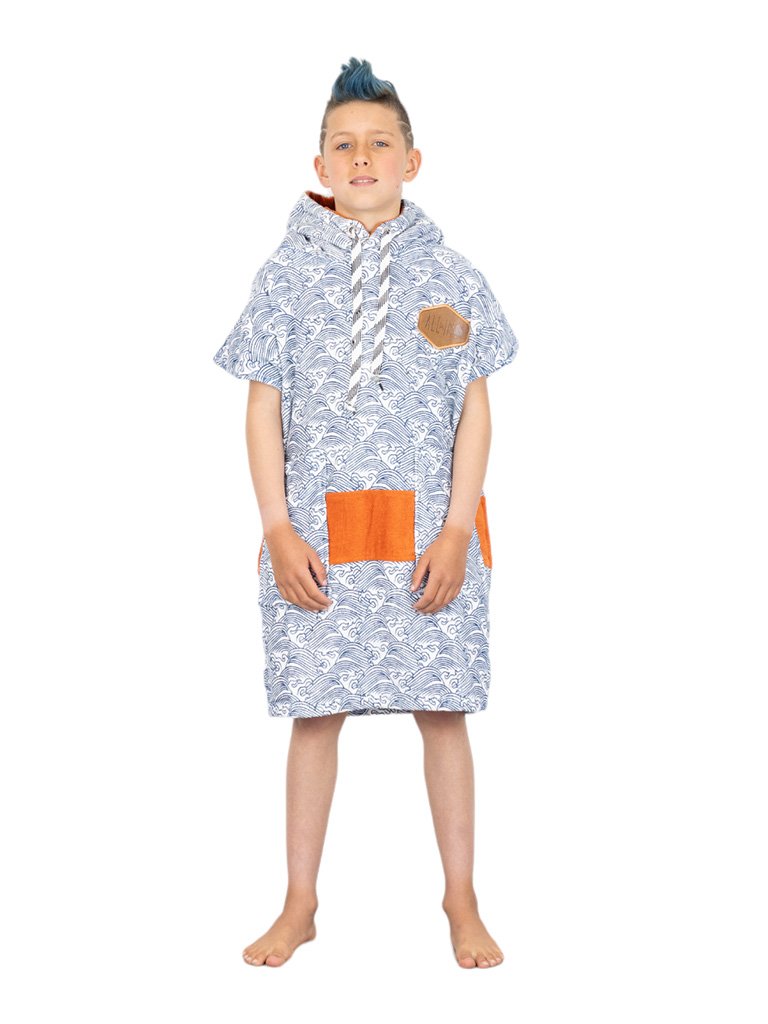 Kids Poncho - Ocean 6-9 ans
