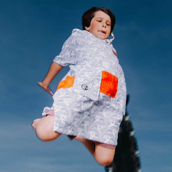 Kids Poncho - Ocean 6-9 ans