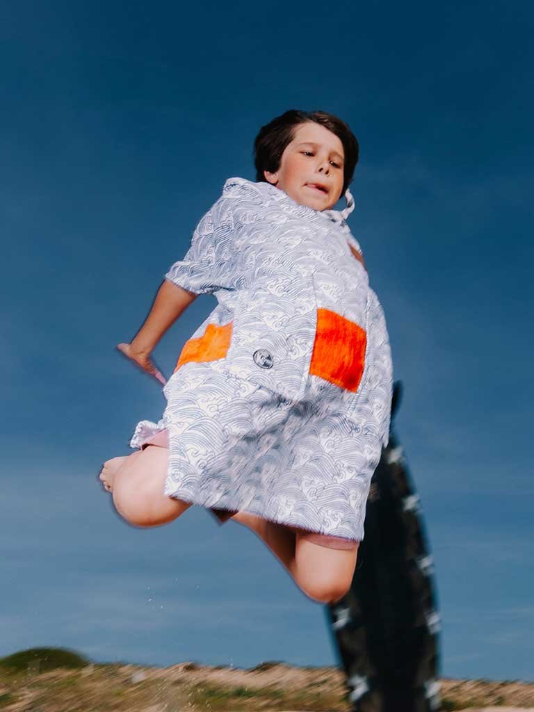 Kids Poncho - Ocean 6-9 ans