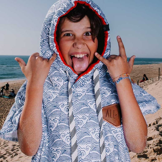 Kids Poncho - Ocean 6-9 ans