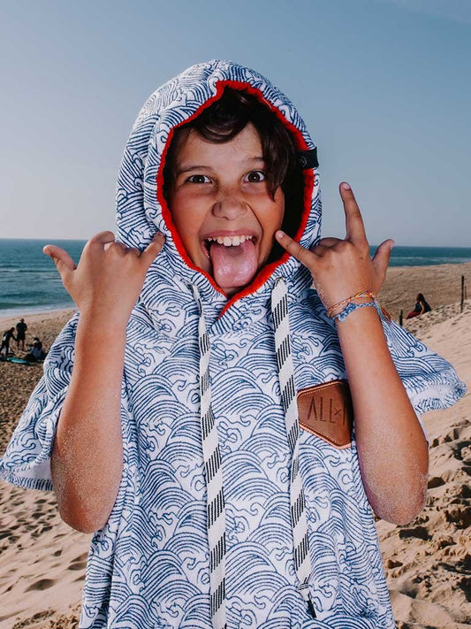 Poncho infantil - Océano 6-9 años