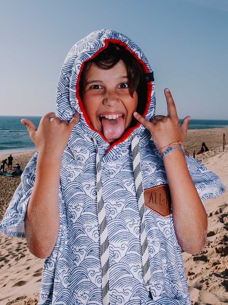 Kids Poncho - Ocean 6-9 ans
