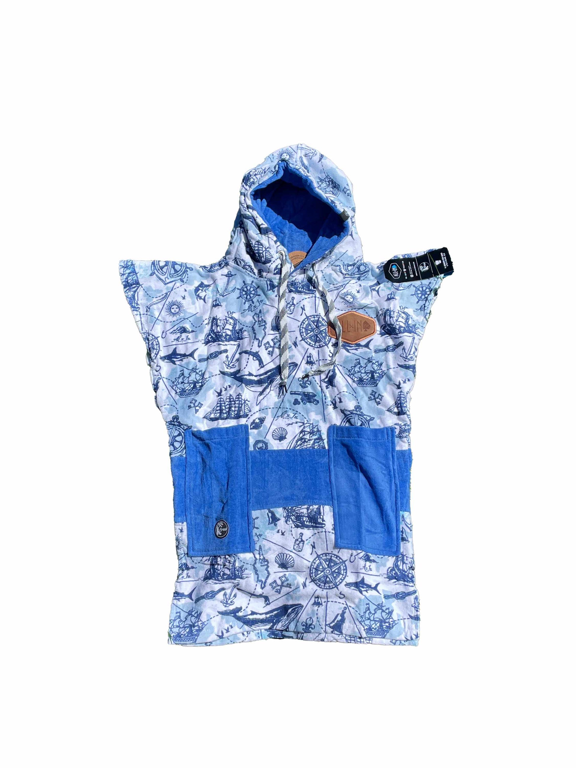 Kids Poncho - Marine 6-9 ans
