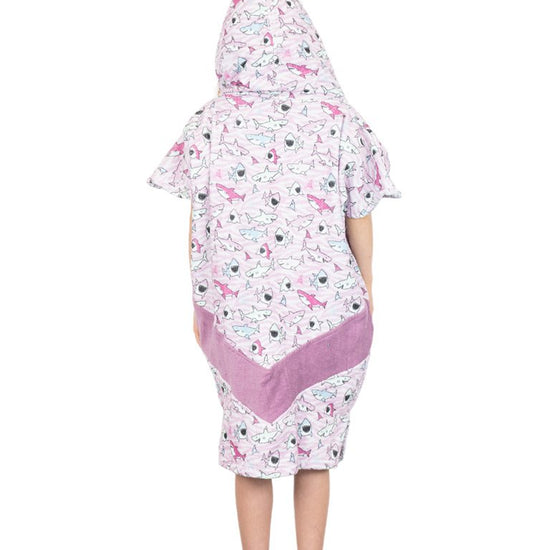 Kids Poncho - Sharky Pink 6-9 ans
