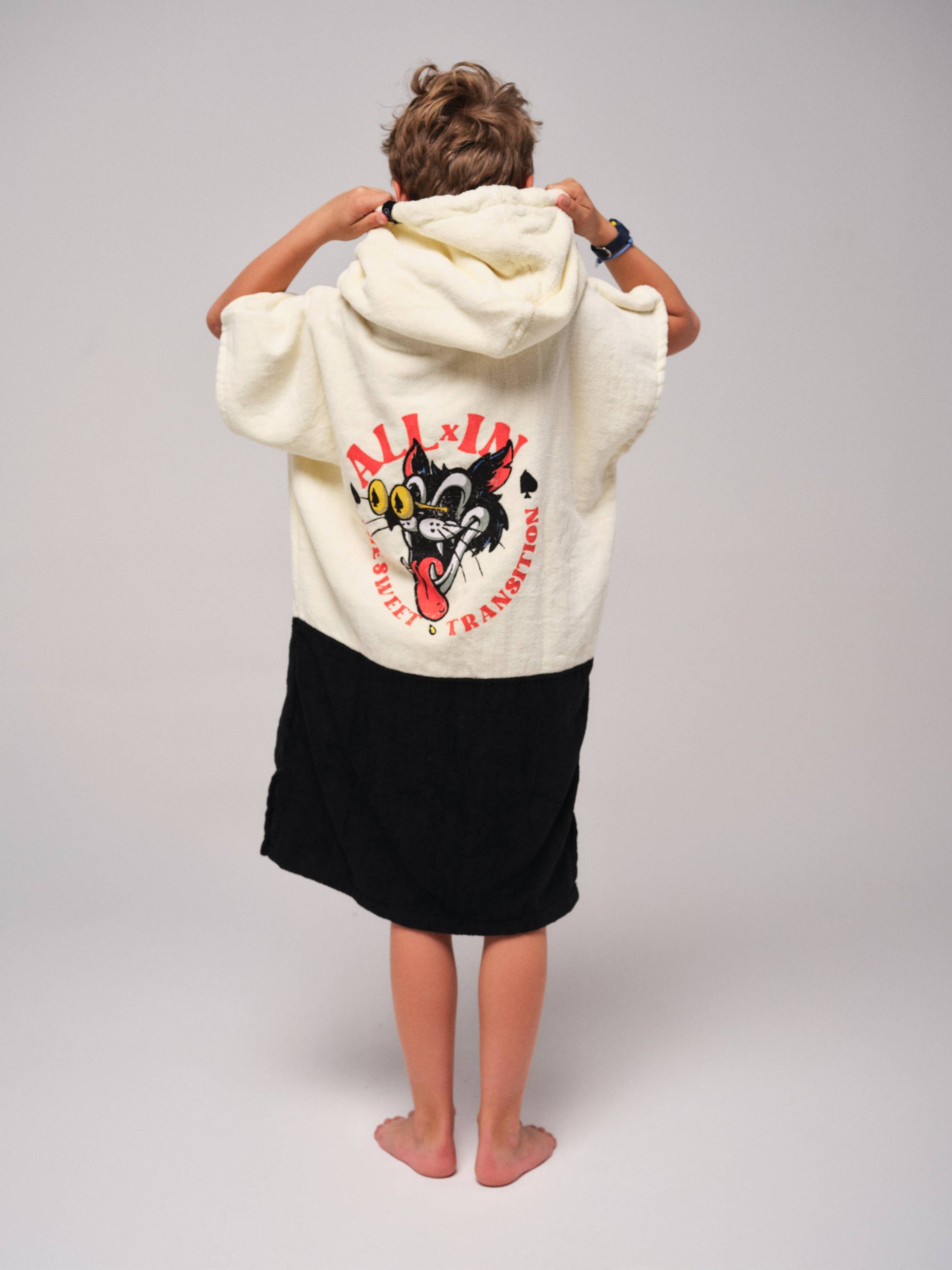 Kids Poncho - Badcat 6-9 ans