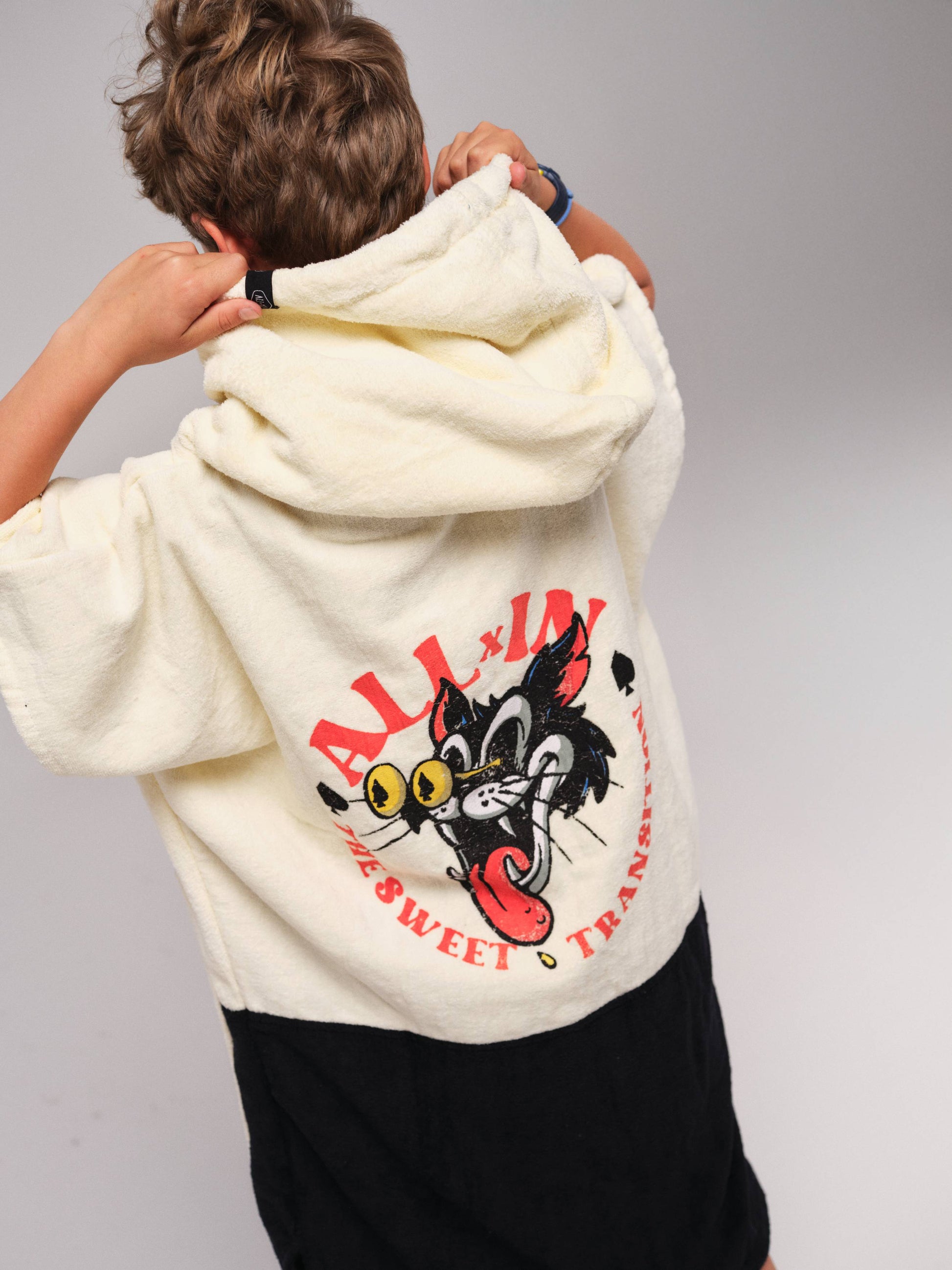 Kids Poncho - Badcat 6-9 ans