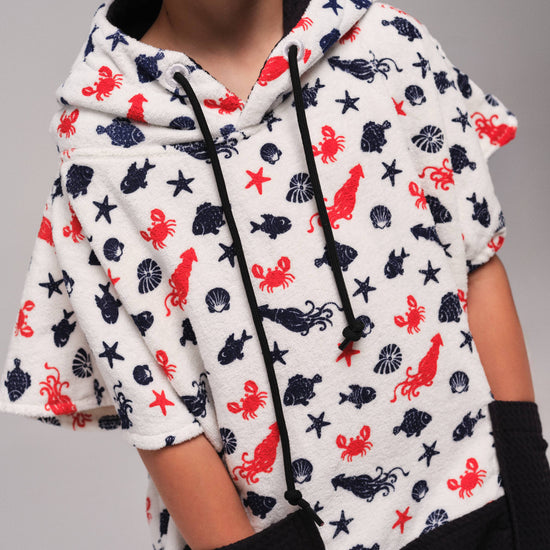 Kids Poncho - Seafood 6-9 ans