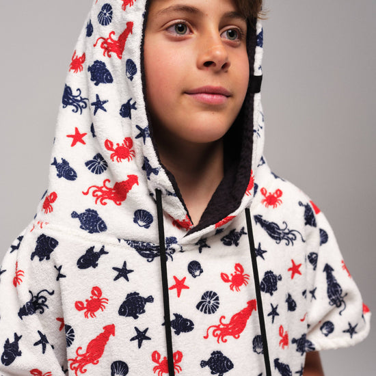 Kids Poncho - Seafood 6-9 ans