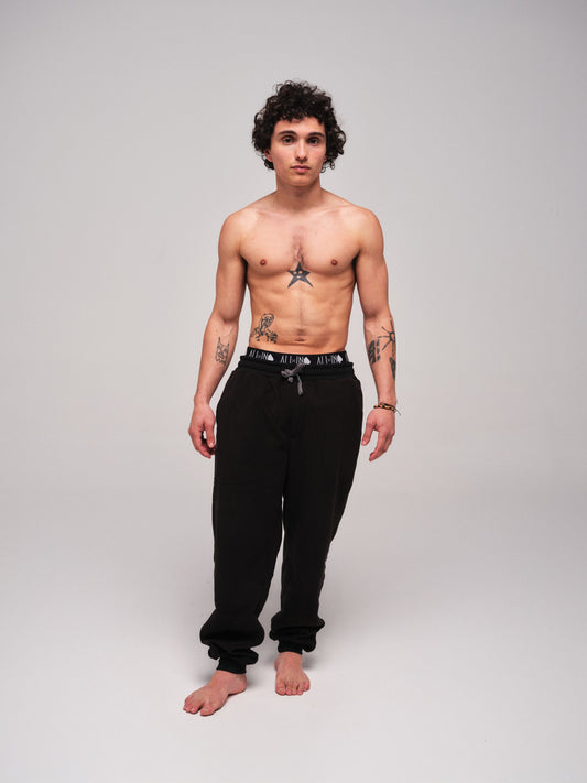 Fleece joggingpak - Zwart