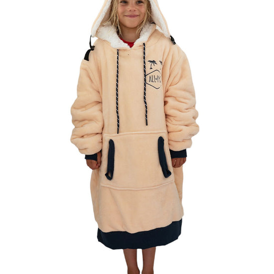 Poncho a cuadros junior - Rosa oscuro 6-14 años