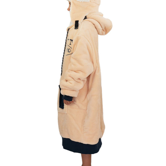 Poncho a cuadros junior - Rosa oscuro 6-14 años