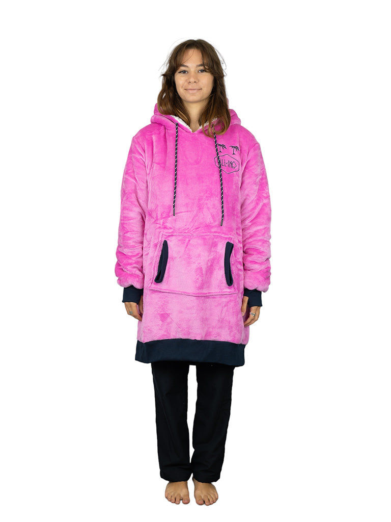 Geruite Poncho - Viola XS/S/M