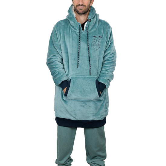 Poncho a cuadros - Azul Verde L/XL