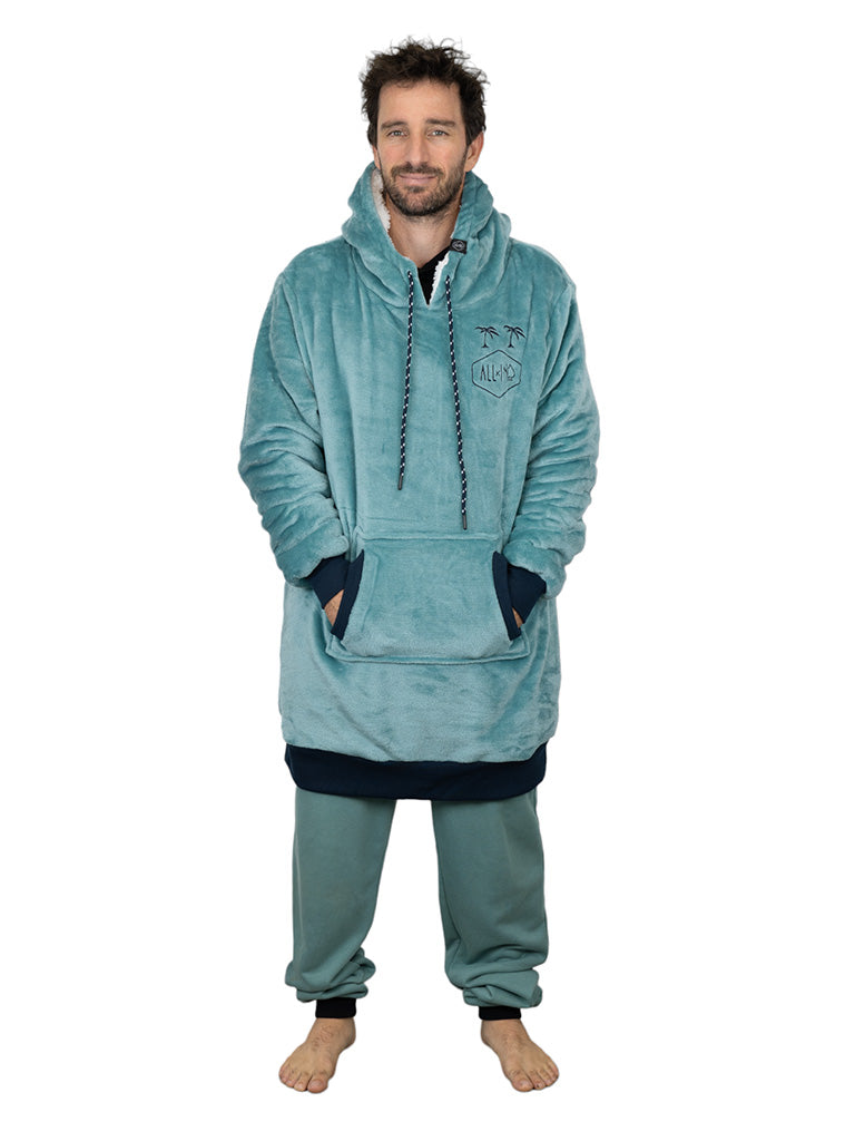 Poncho a cuadros - Azul Verde L/XL
