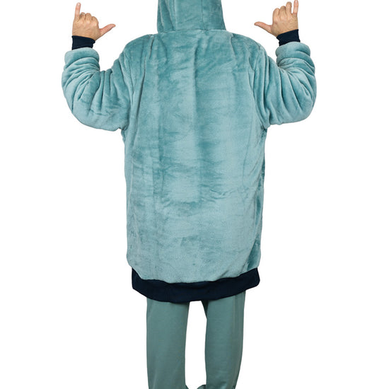 Poncho a cuadros - Azul Verde L/XL
