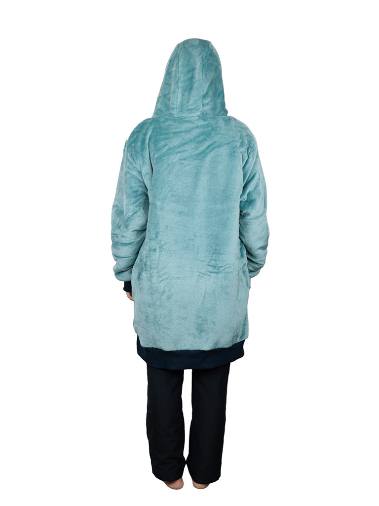 Poncho a cuadros - Azul Verde L/XL