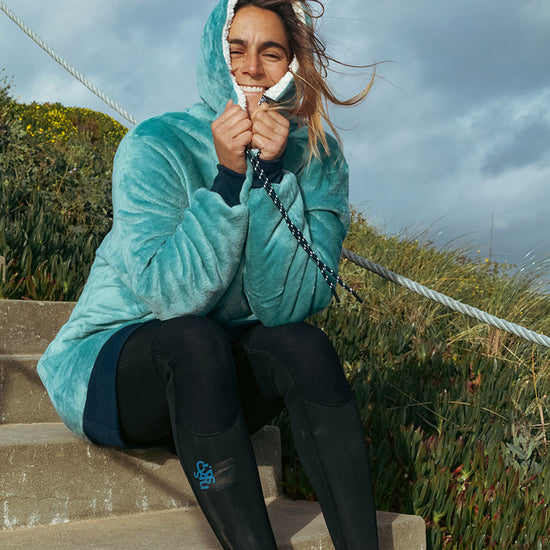 Poncho a cuadros - Azul Verde L/XL