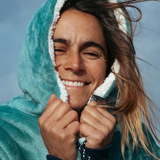 Poncho a cuadros - Azul Verde L/XL
